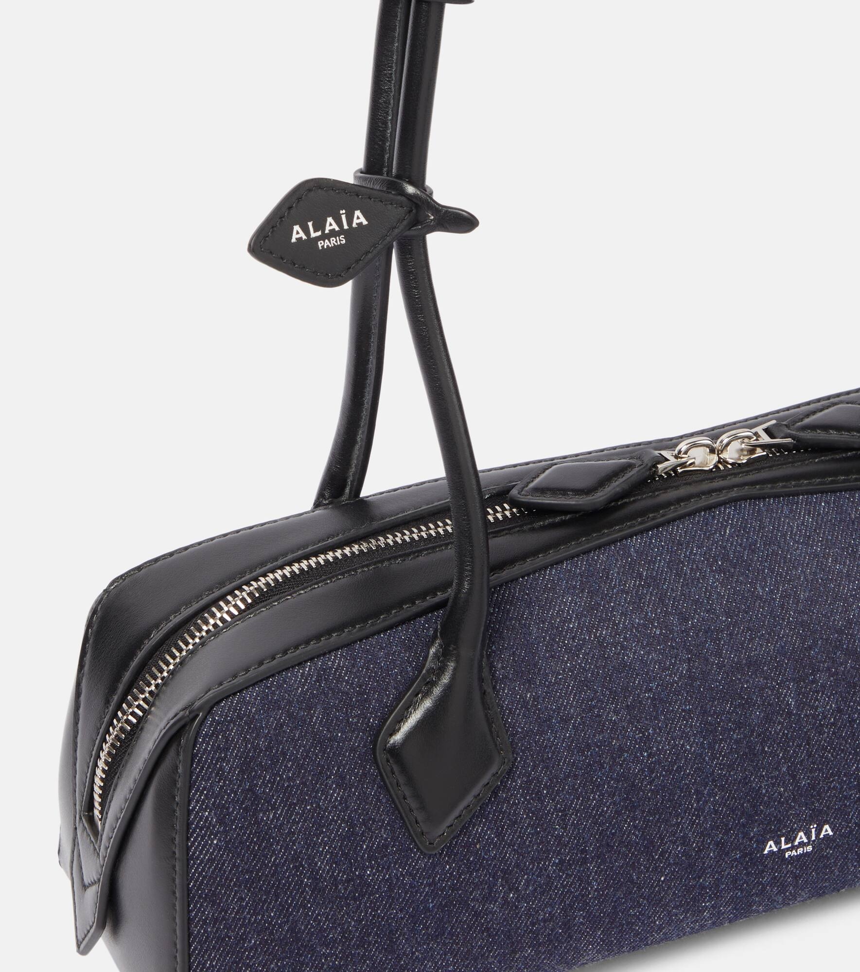 Le Teckel Medium denim shoulder bag - 6