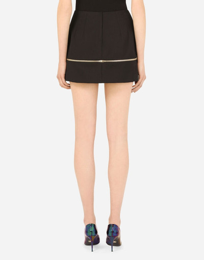 Dolce & Gabbana Gabardine miniskirt with zipper outlook