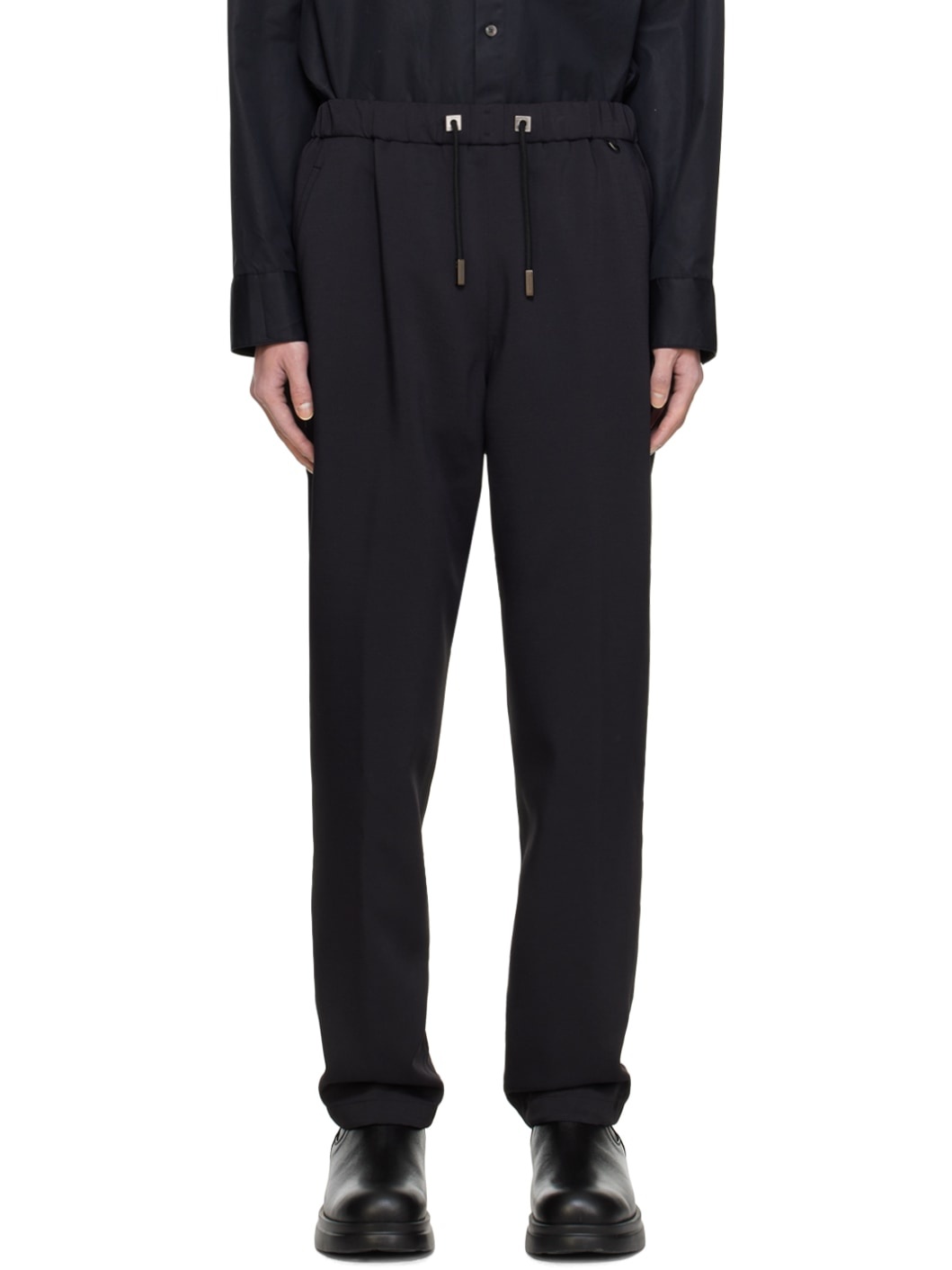 Black Drawstring Sweatpants - 1