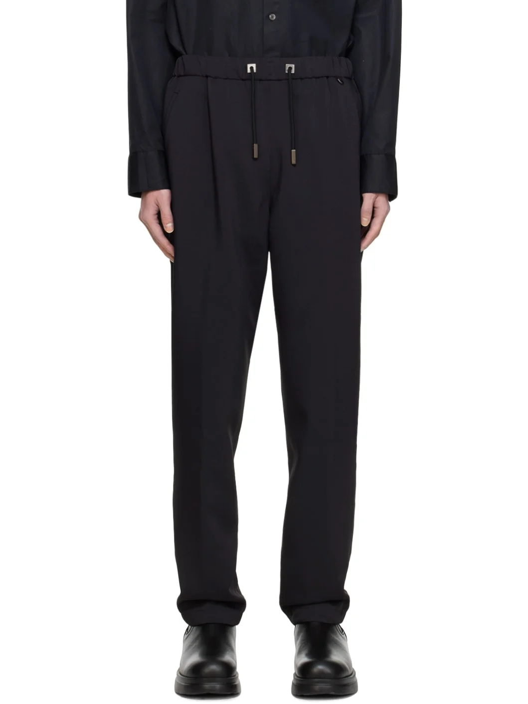 Black Drawstring Sweatpants - 1