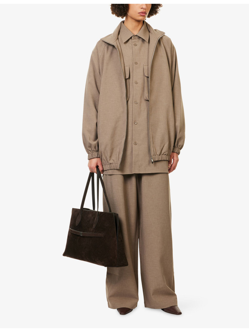 The Frankie Shop Baxter Oversized Woven Track Jacket outlook