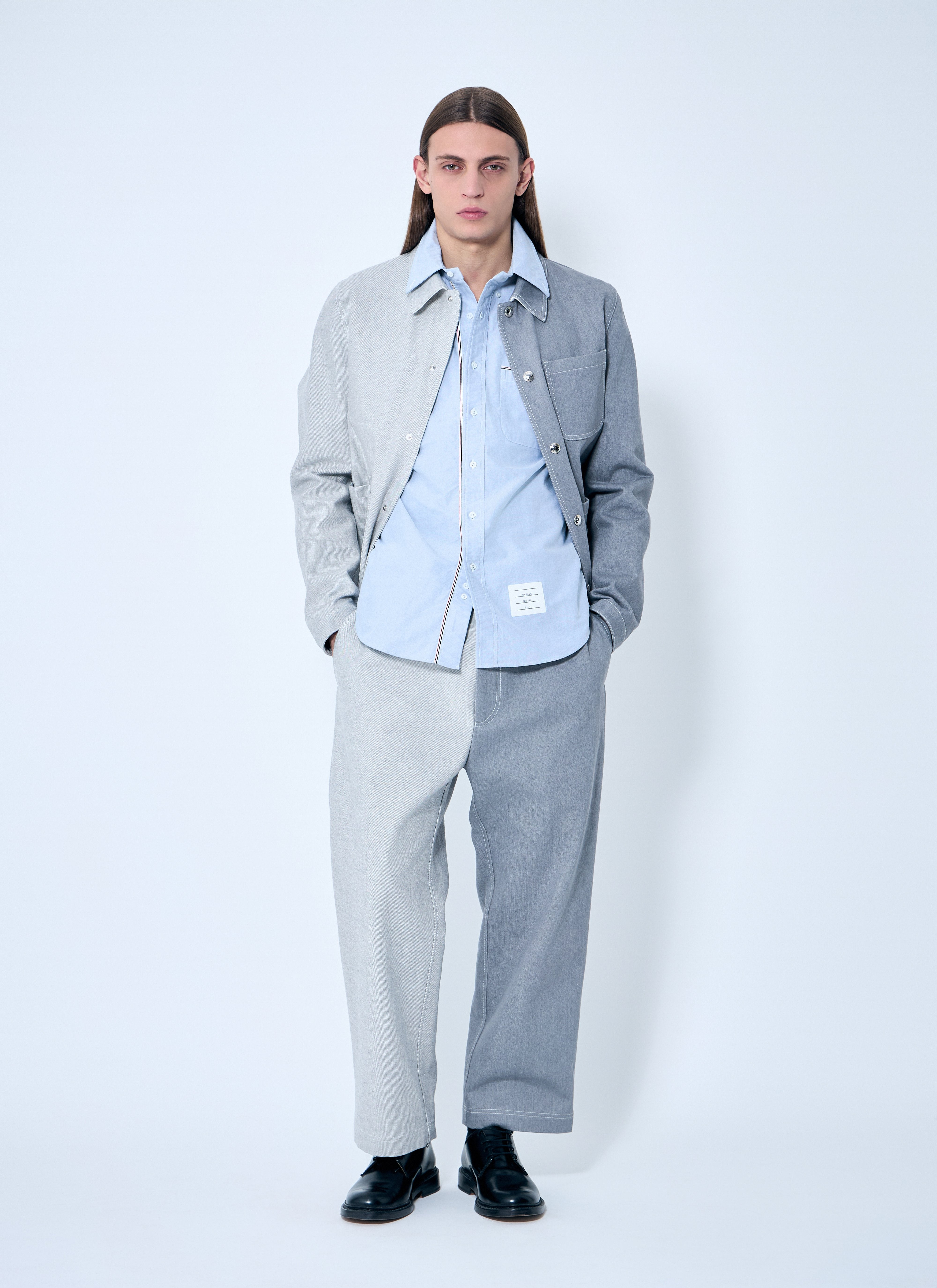 Thom Browne Men Constrast Tailored Pants - 2