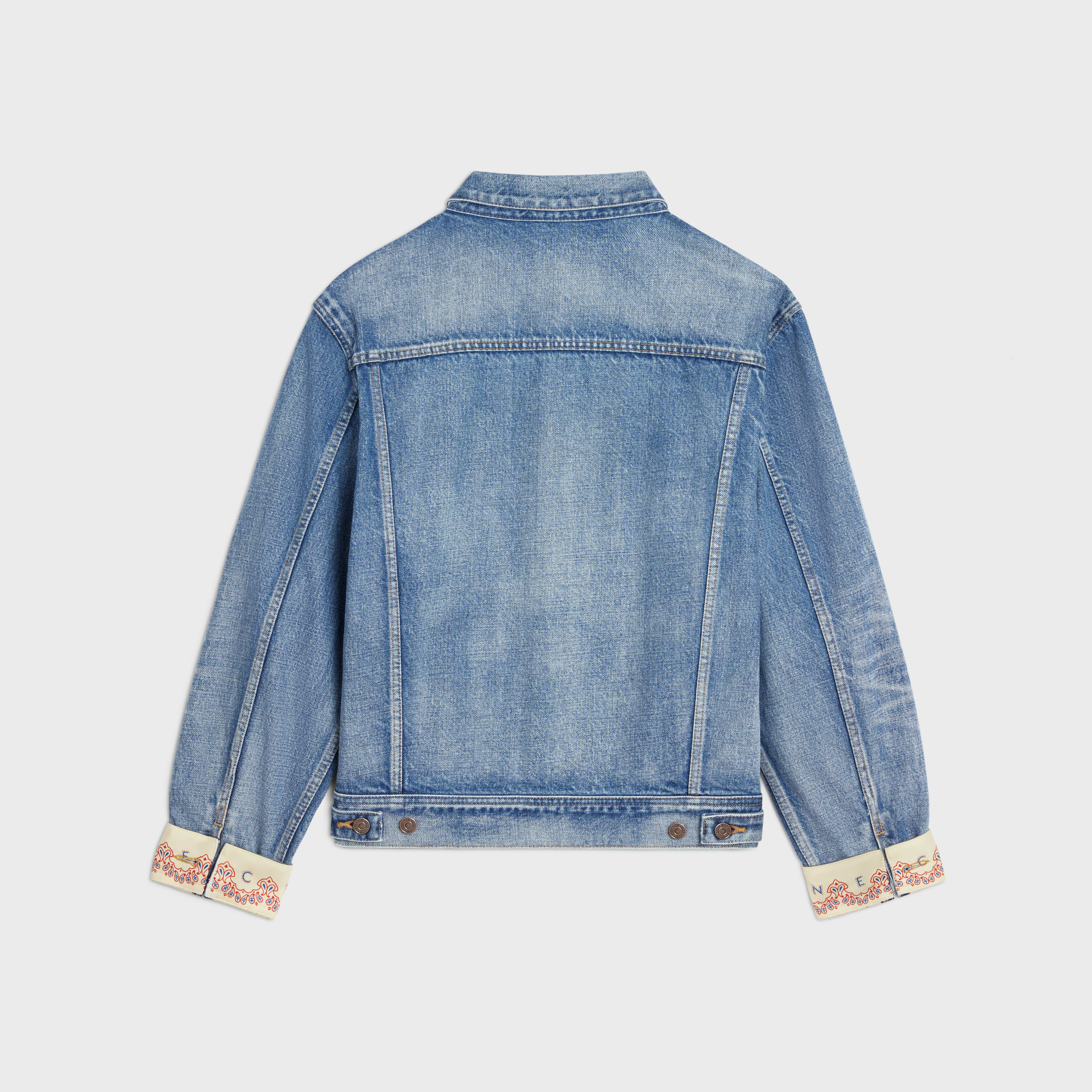V-shaped trucker jacket in pismo wash denim - 2