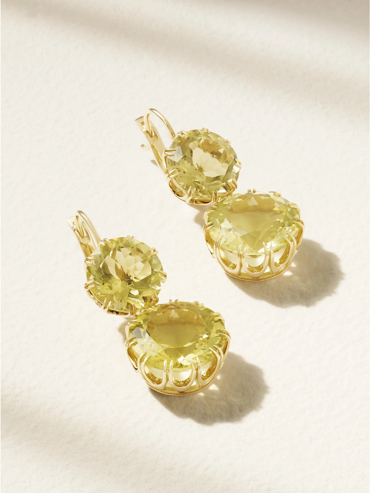 Double Crown 18-karat Gold Topaz Earrings - 1