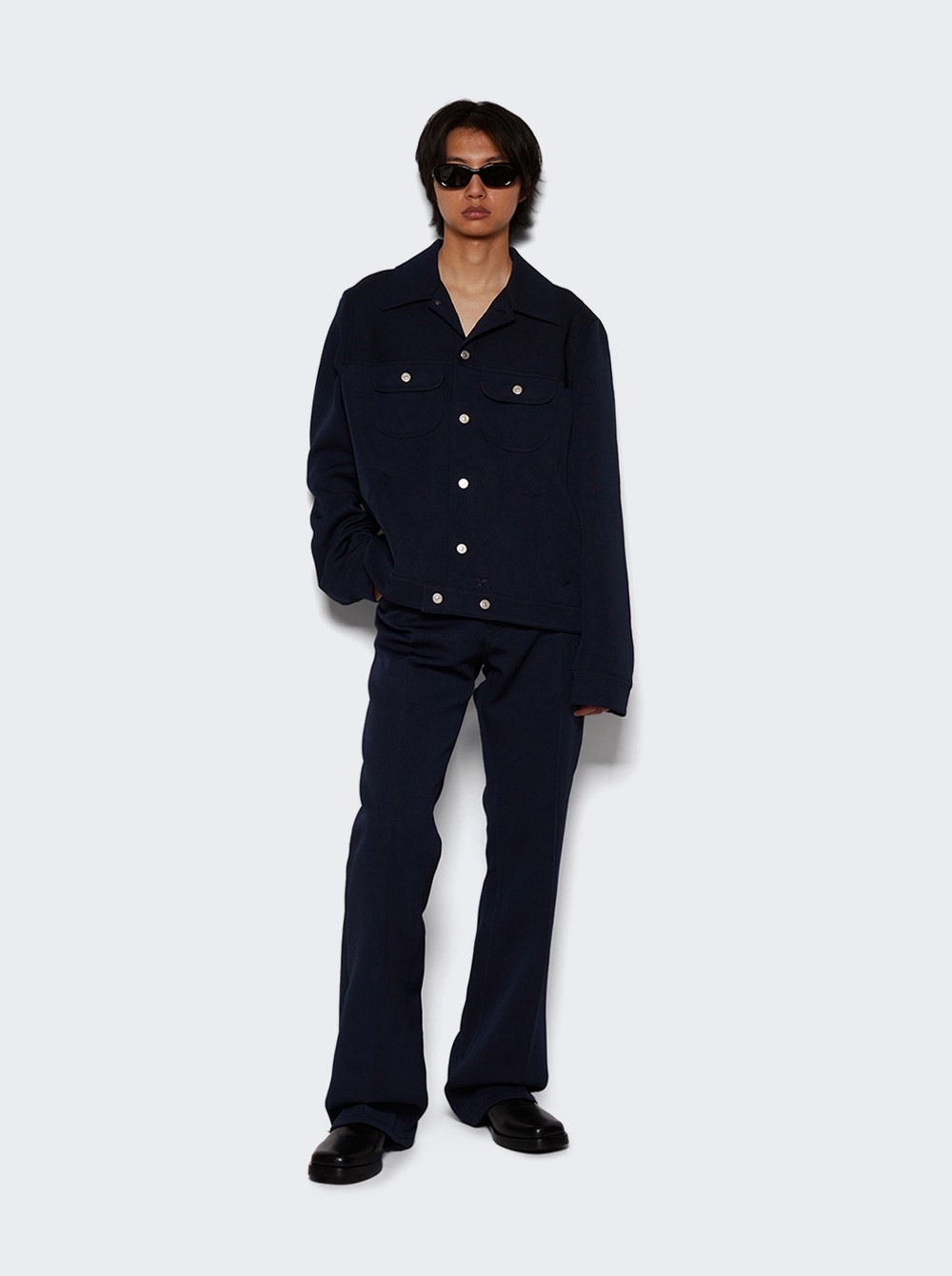 Twill Trucker Jacket Navy - 2