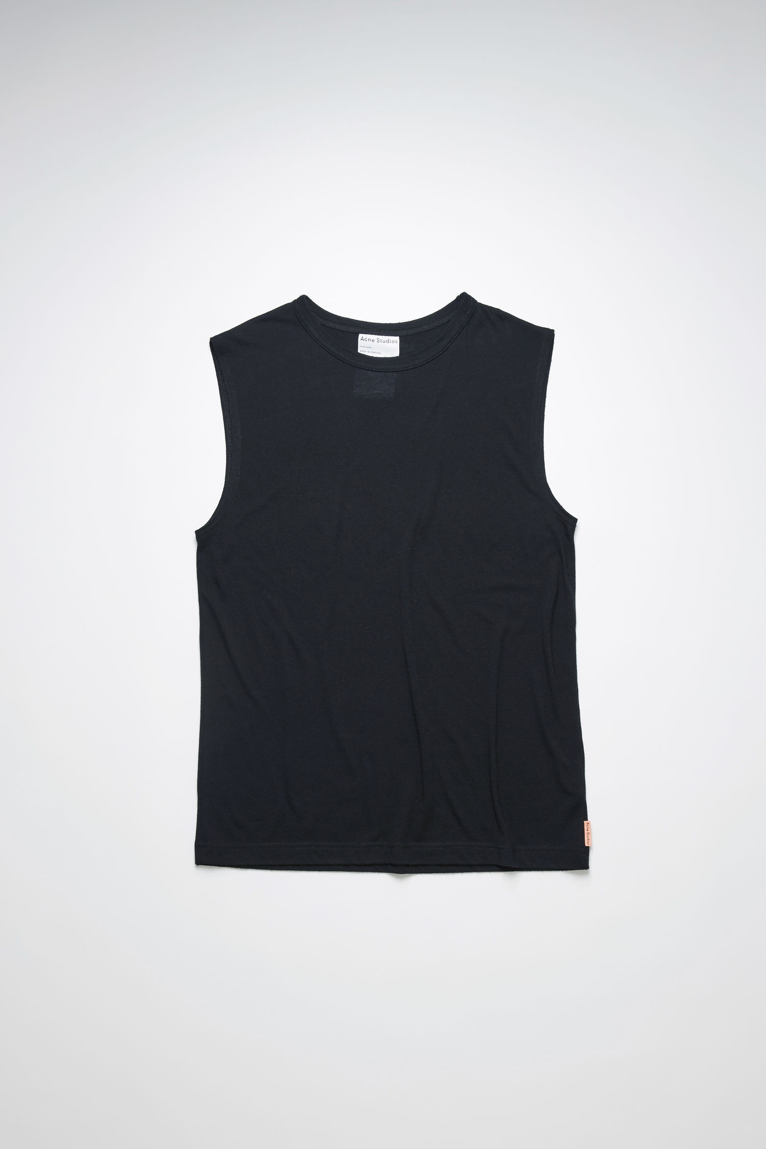 Sleeveless jersey top - Black - 4