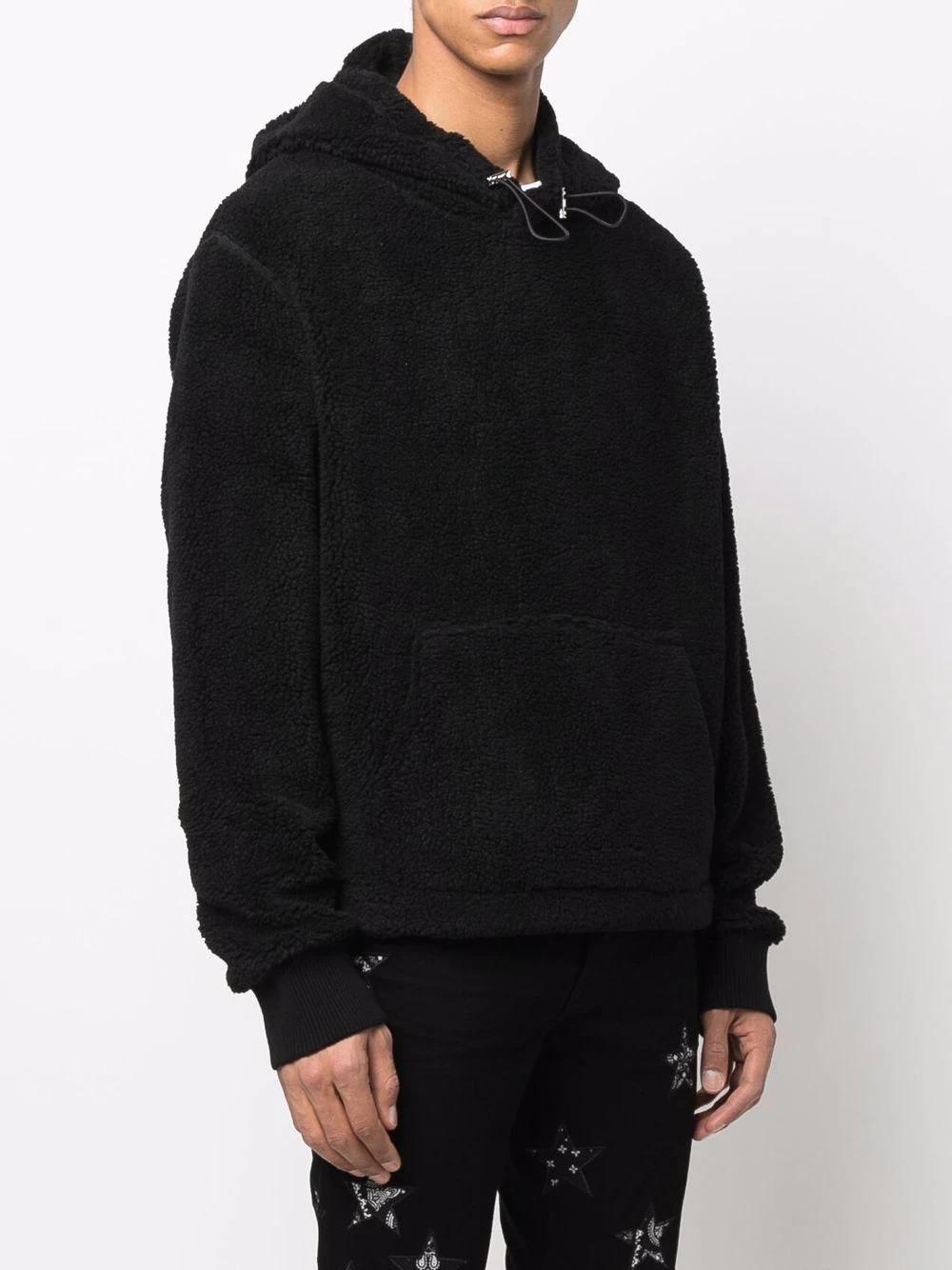 fleece-texture hoodie - 3