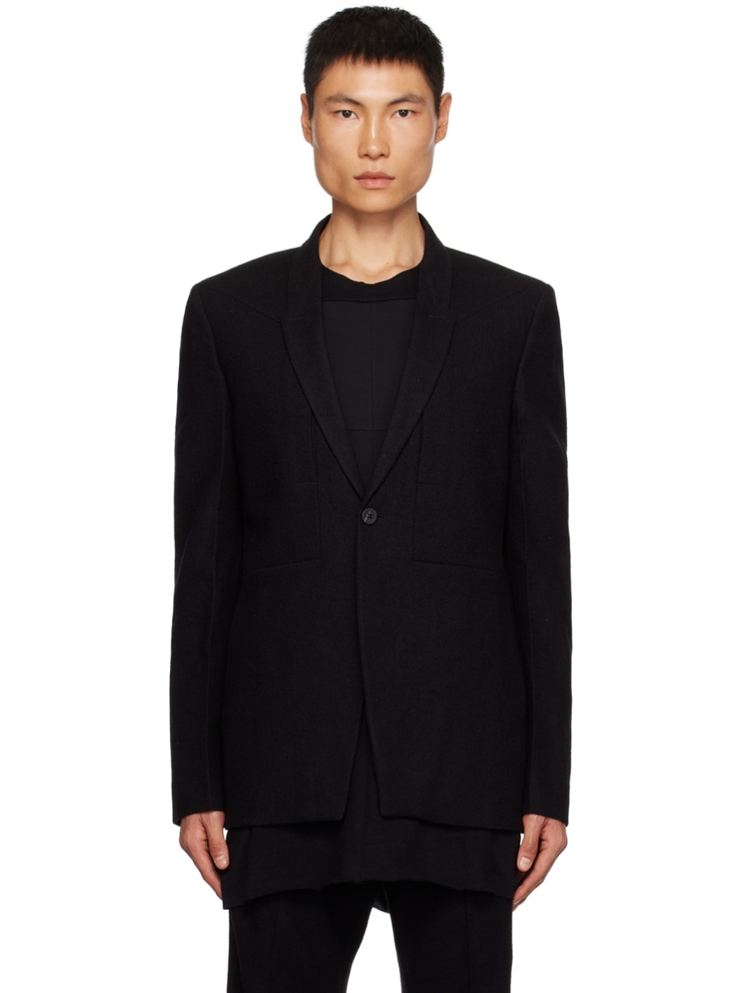 Black Soft Blazer - 1