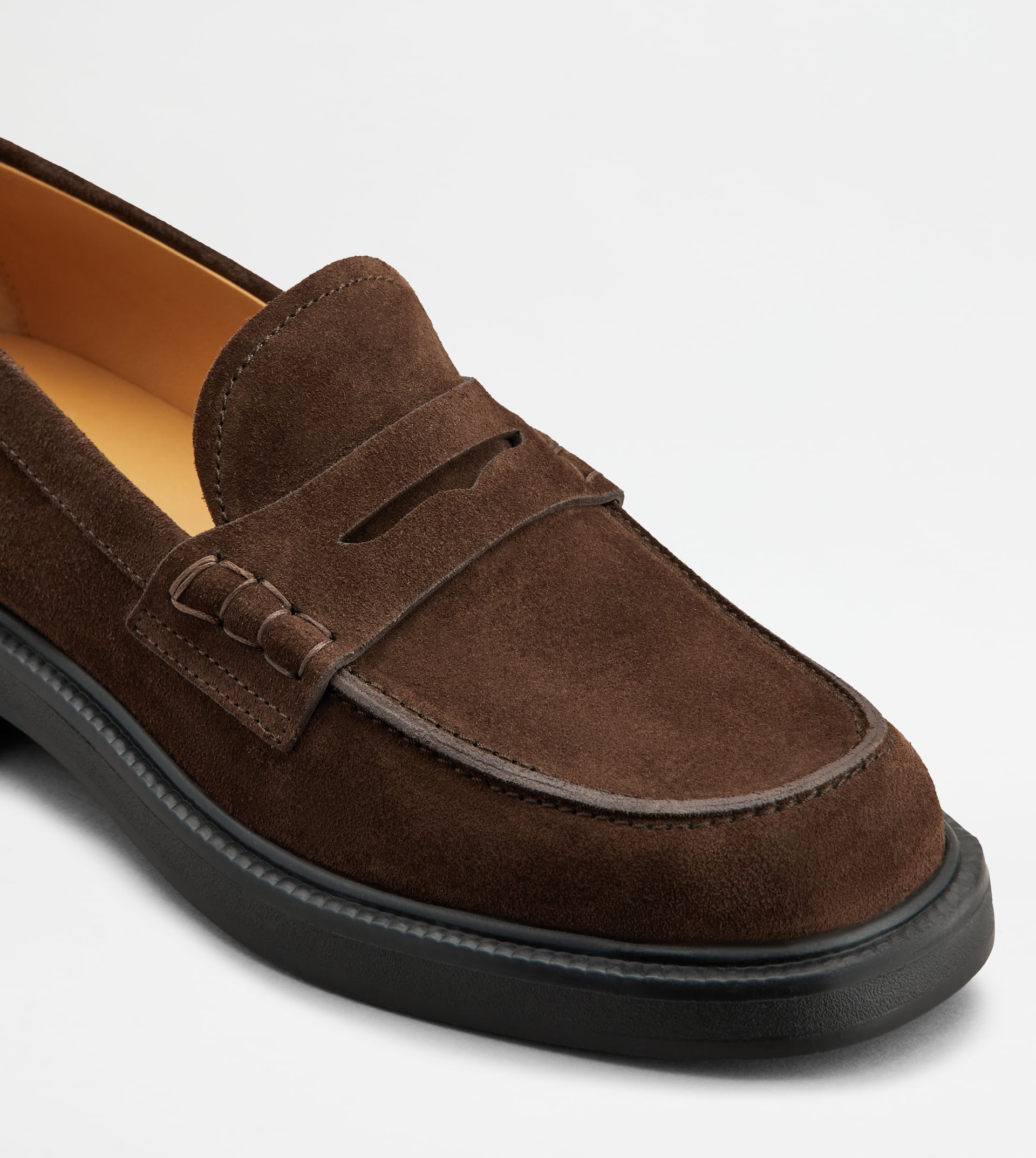LOAFERS IN SUEDE - BROWN - 5