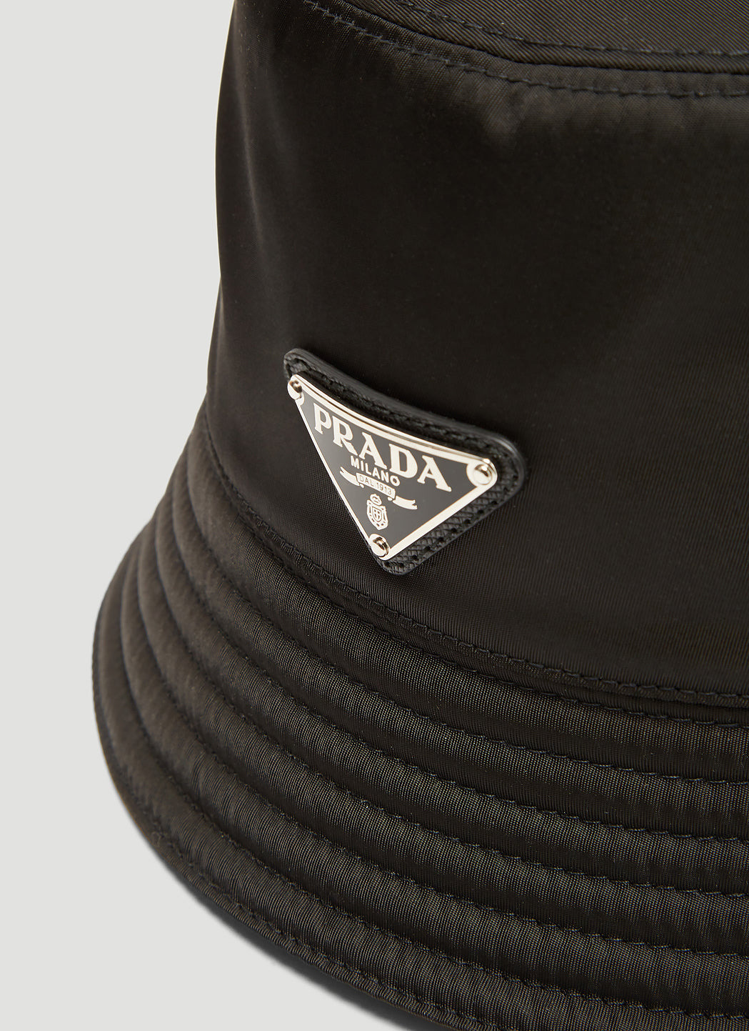 Prada Men Nylon Logo Bucket Hat - 5