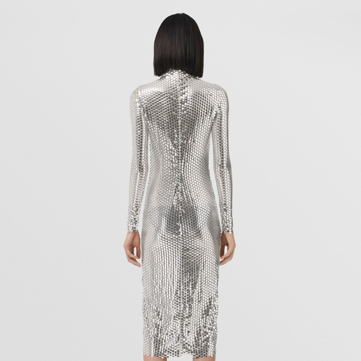 Metallic Paillette-embellished Mesh Dress - 4