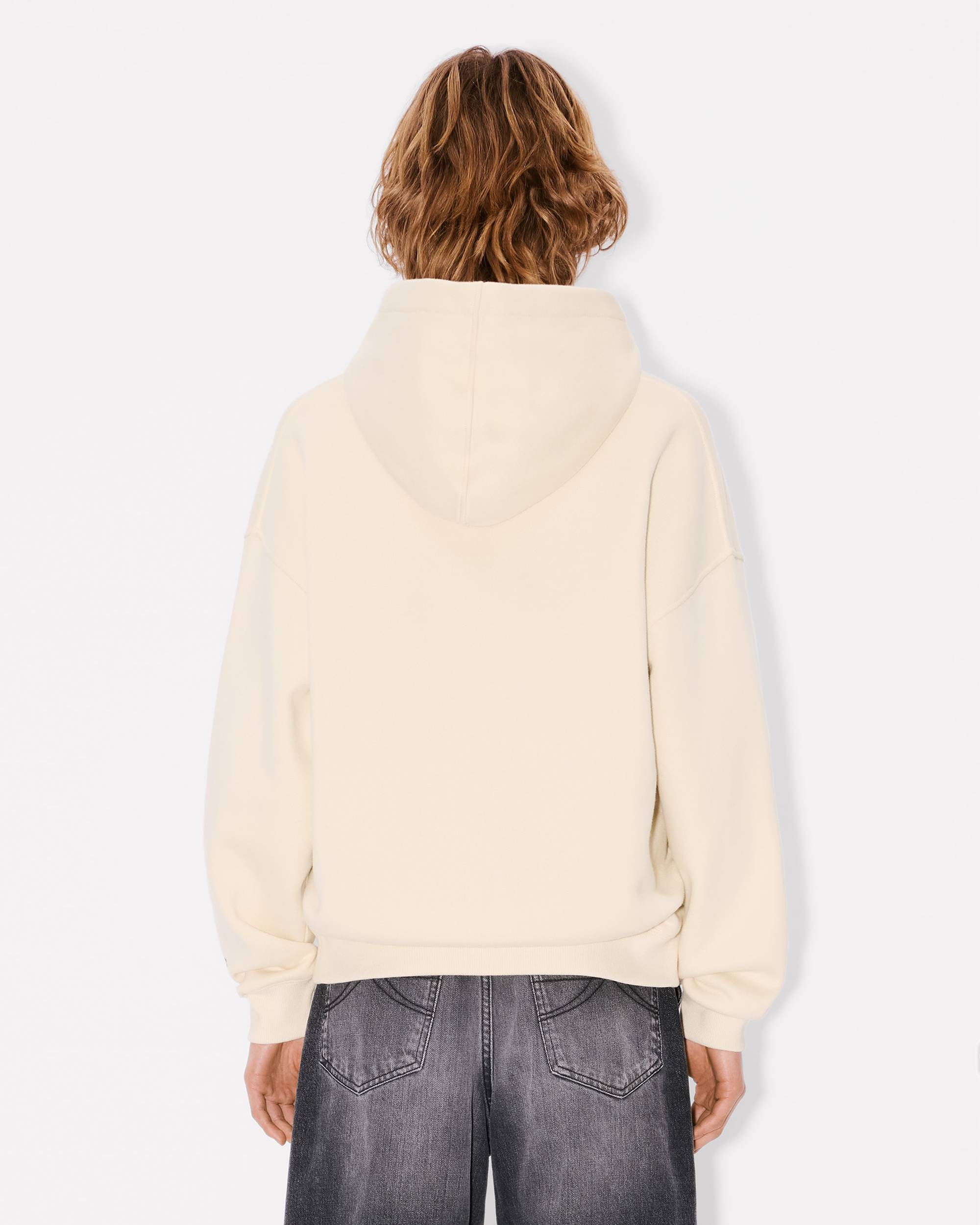 'Boke Flower' pin oversized hoodie in cotton - 4