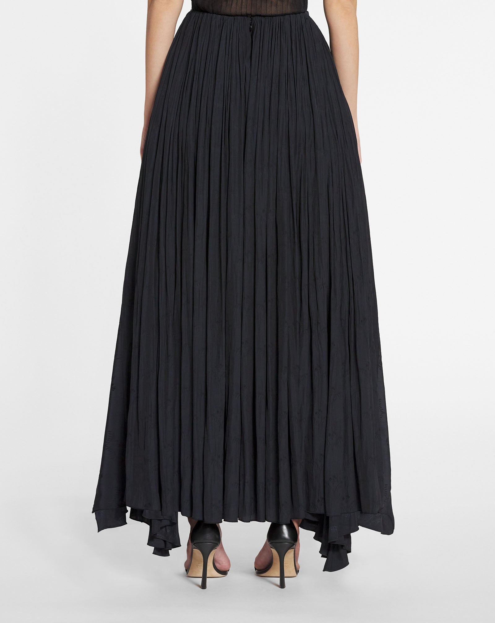 LONG PLEATED SKIRT - 4