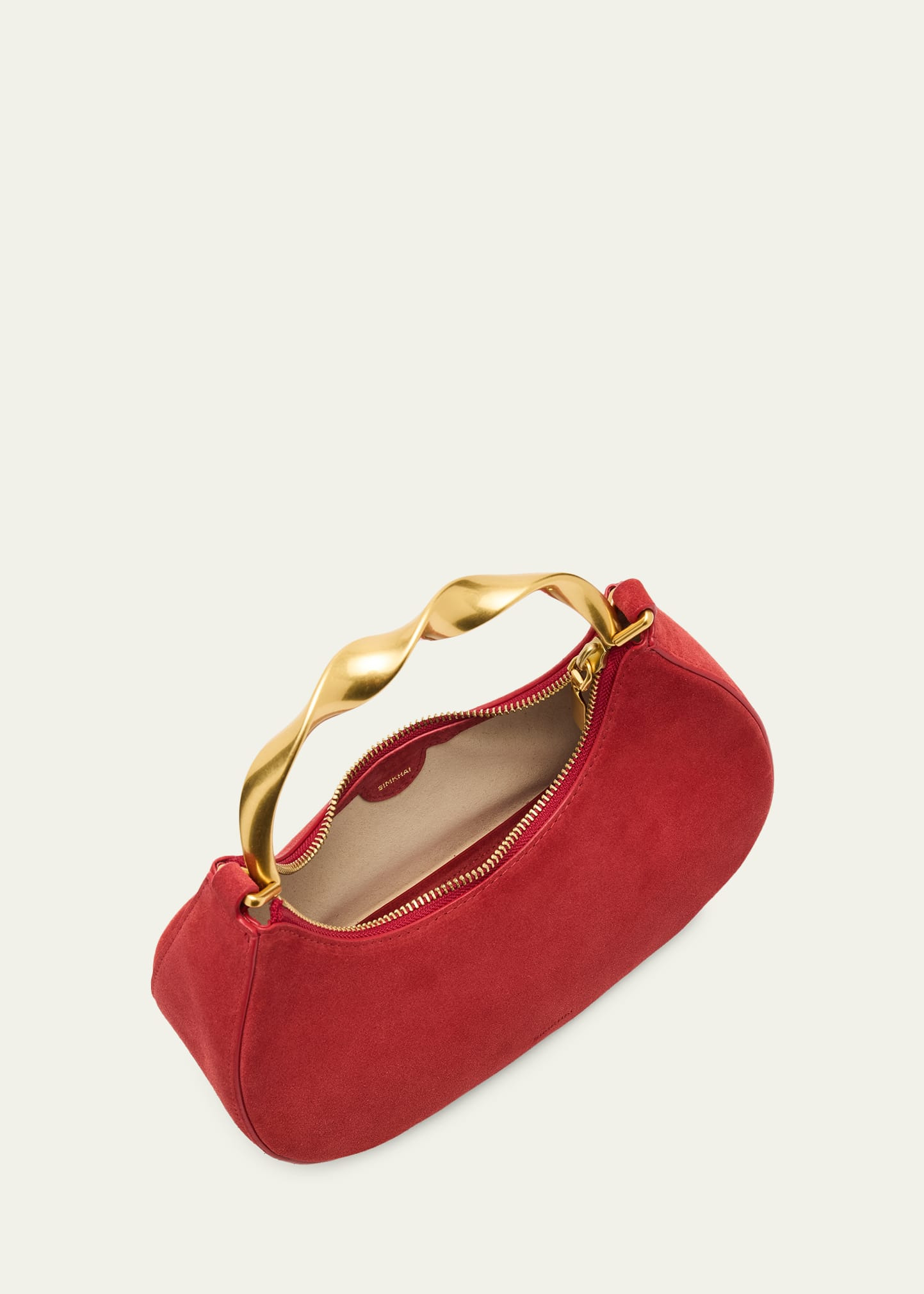 Nixi Suede Twist Top-Handle Bag - 4