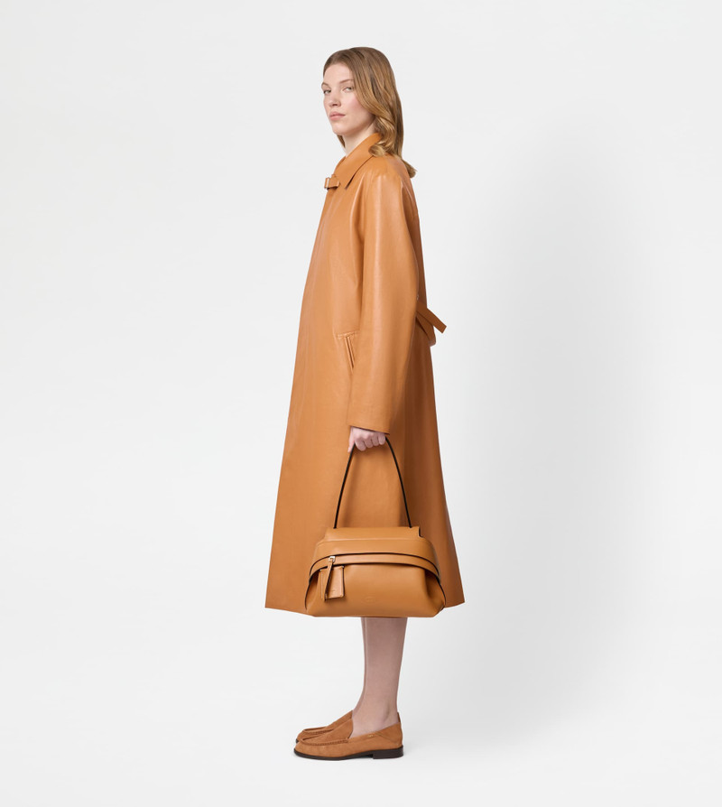 TOD'S WAVE BAG IN LETHER SMALL - BROWN 8