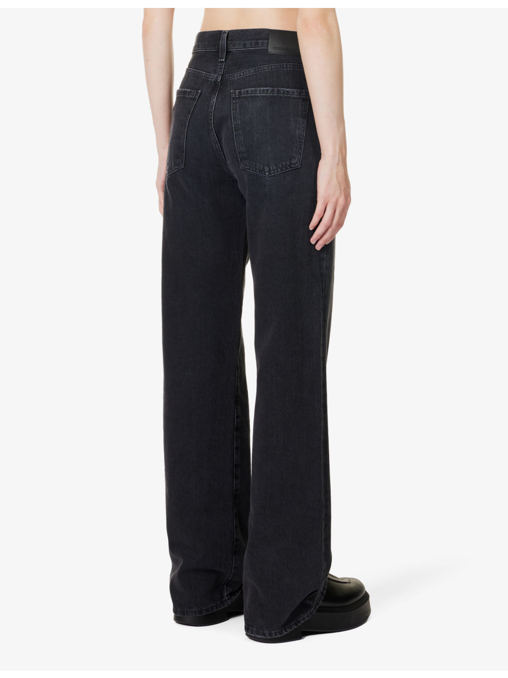 Annina whiskered wide-leg high-rise organic-denim jeans - 4