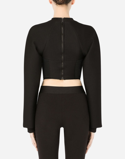 Dolce & Gabbana Technical jersey sweatshirt with bustier details outlook