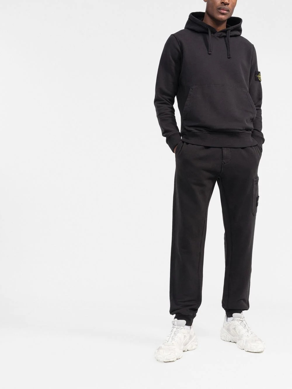 tapered fleece track pants - 2