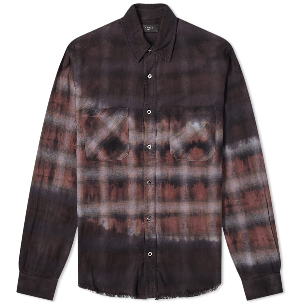 AMIRI Bleached Flannel Shirt - 1