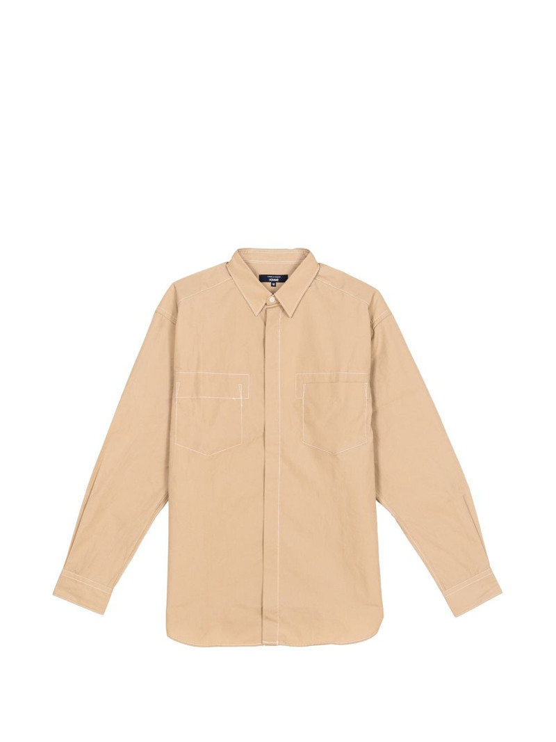 contrast-stitch chest-pocket shirt 1