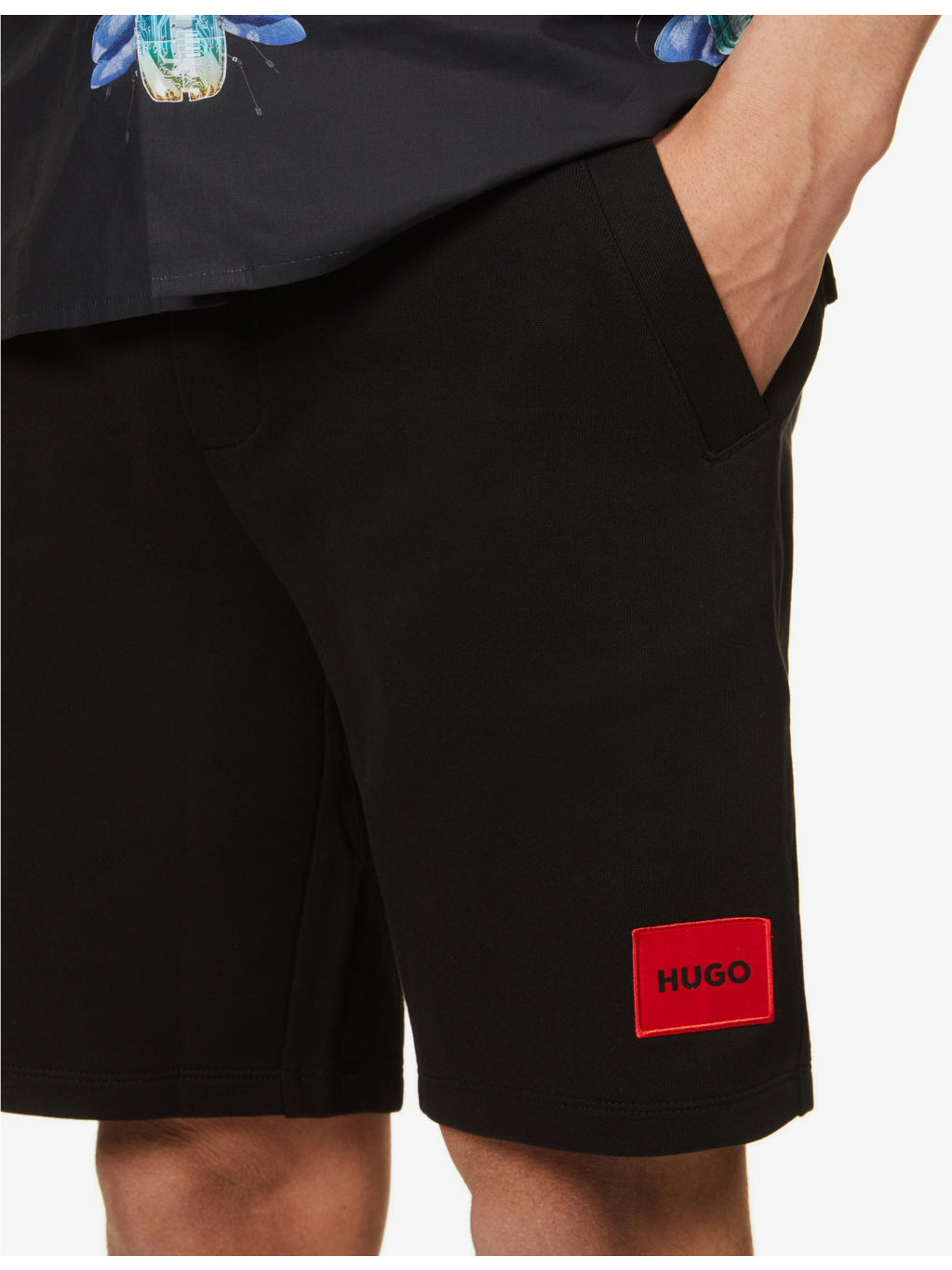 Logo-patch relaxed-fit cotton-jersey shorts - 5