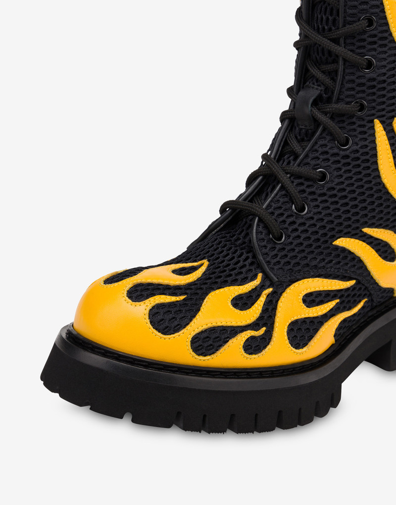 FLAMES MESH COMBAT BOOTS 4