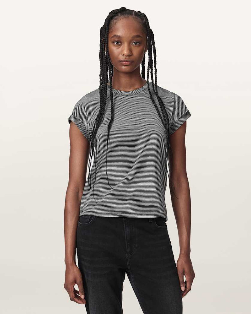 ALLSAINTS ANNA STRIPED COTTON T-SHIRT outlook