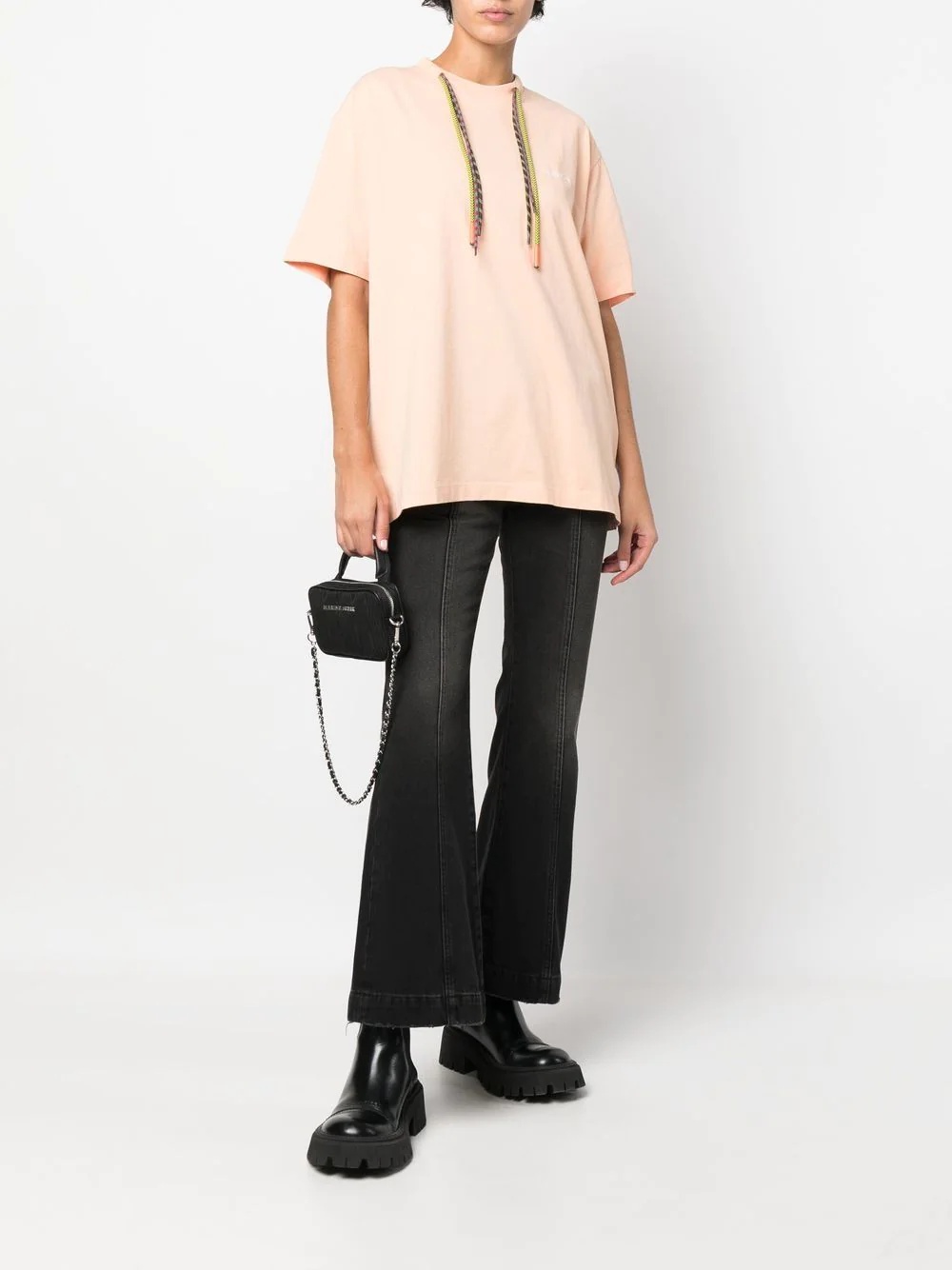 multi-cord logo-print T-shirt - 2