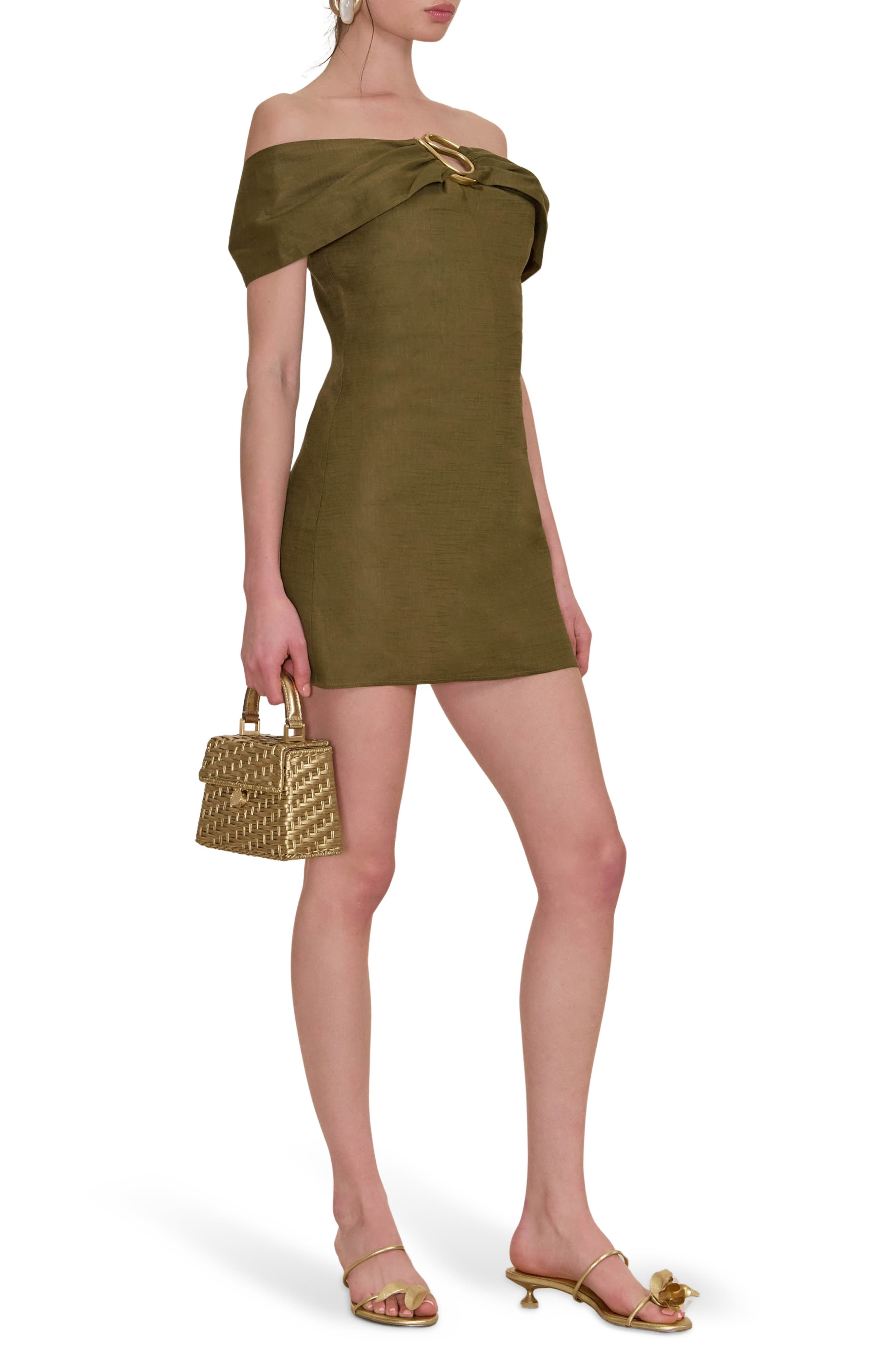 Cult Gaia Sawyer Off the Shoulder Minidress in Nymph at Nordstrom - 3