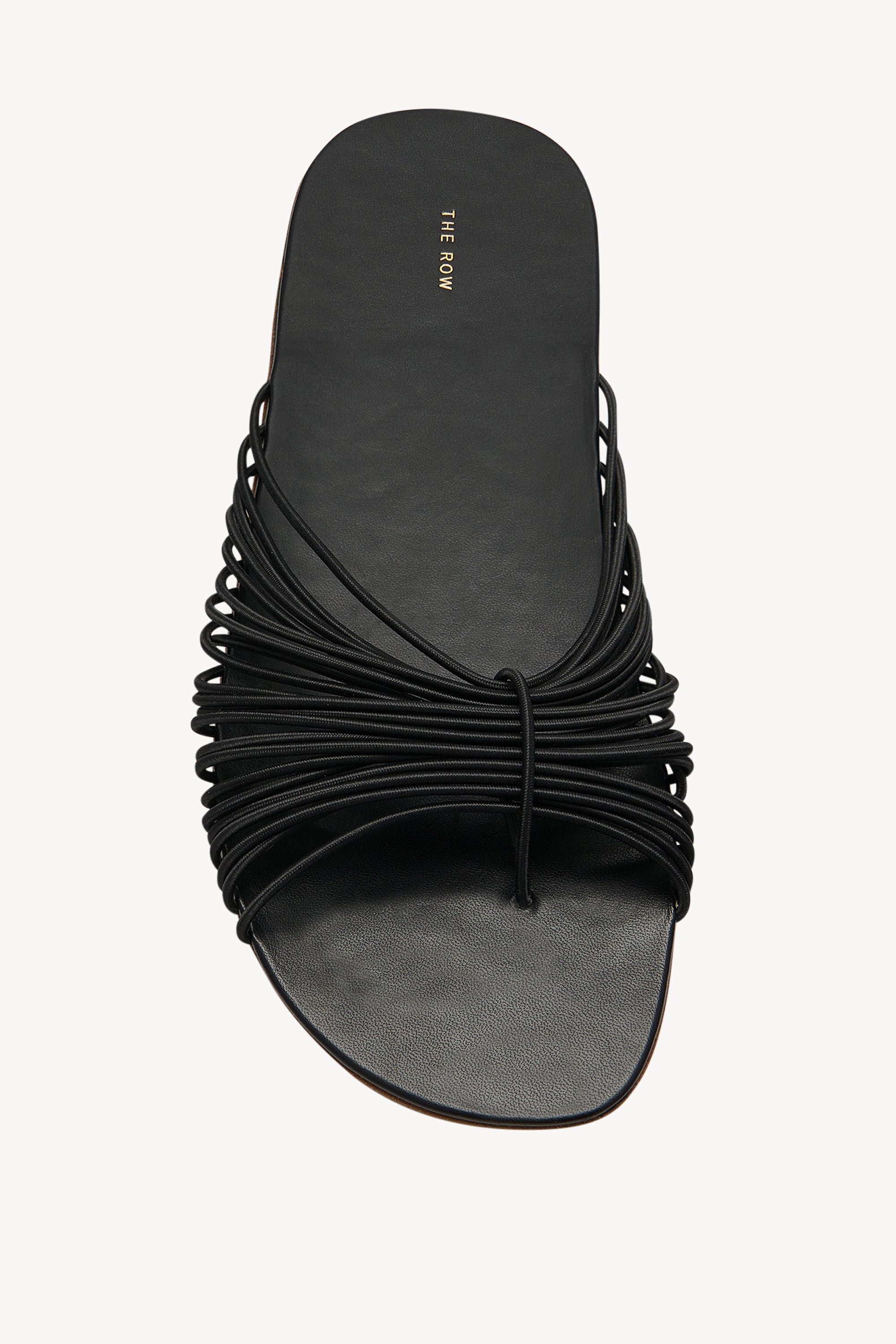 Sara Slide Sandal in Elastic and Leather - 3