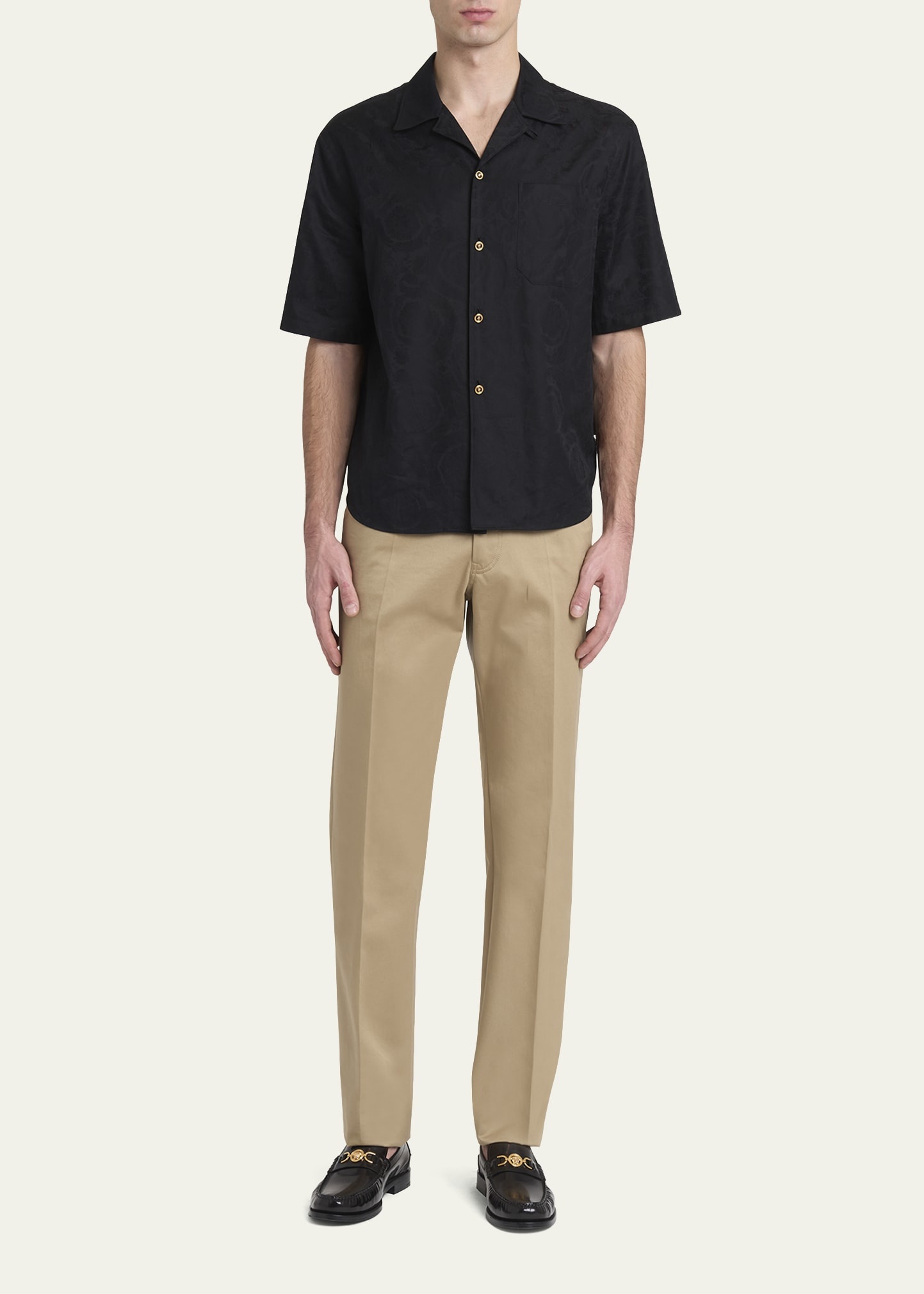 Men's Tonal Barocco Camp Shirt - 2