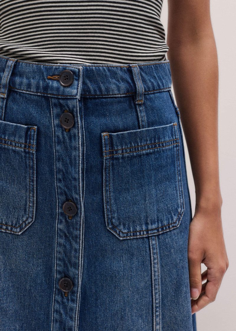 ME+EM Panelled Denim Maxi Skirt outlook