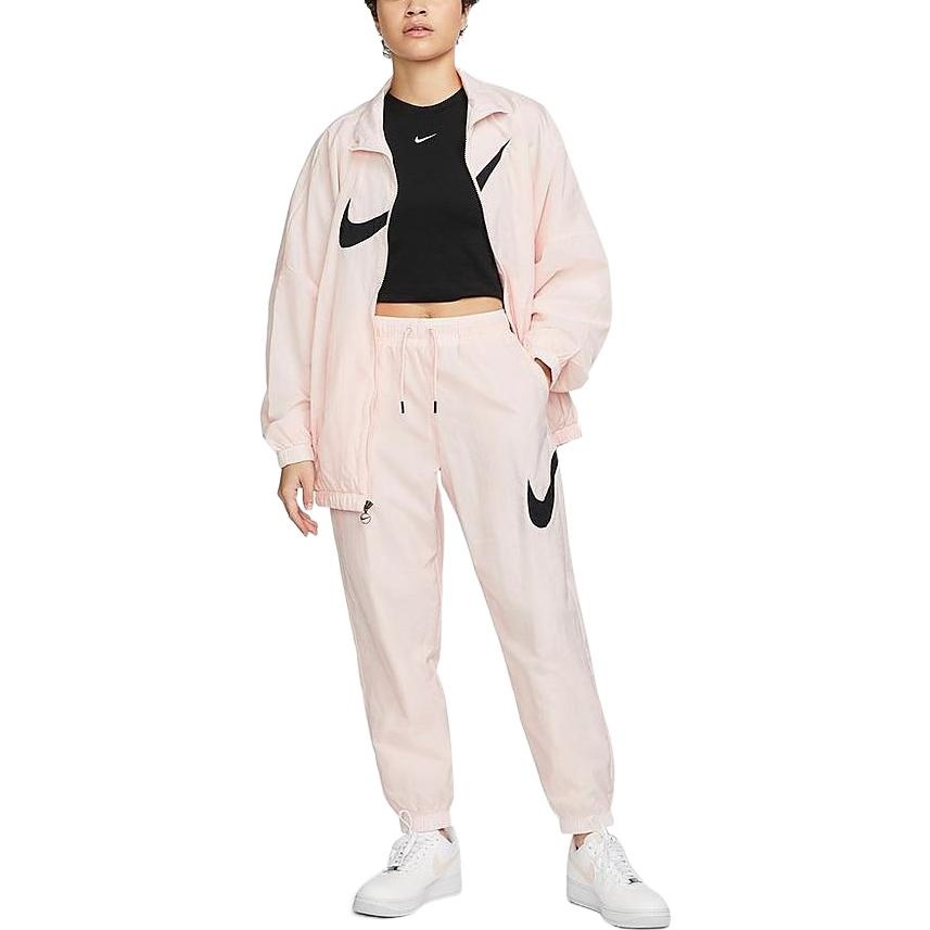 (WMNS) Nike Sportswear Sportswear Essential Woven Jacket 'Pink' DM6181-610 - 5