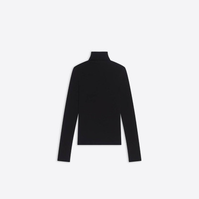 BALENCIAGA Men's Fitted Turtleneck  in Black outlook