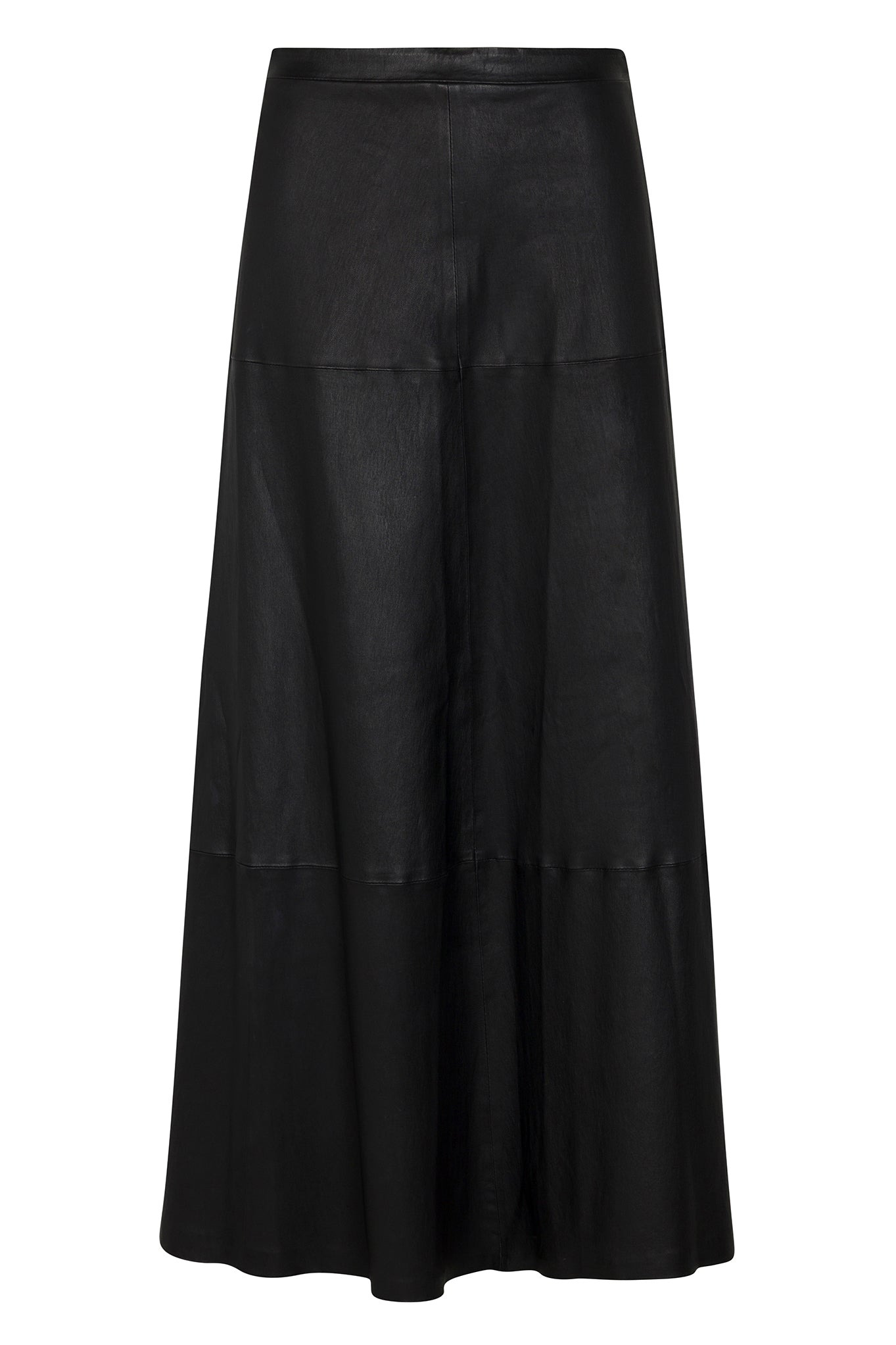 BLACK LEATHER JULIA SKIRT - 6