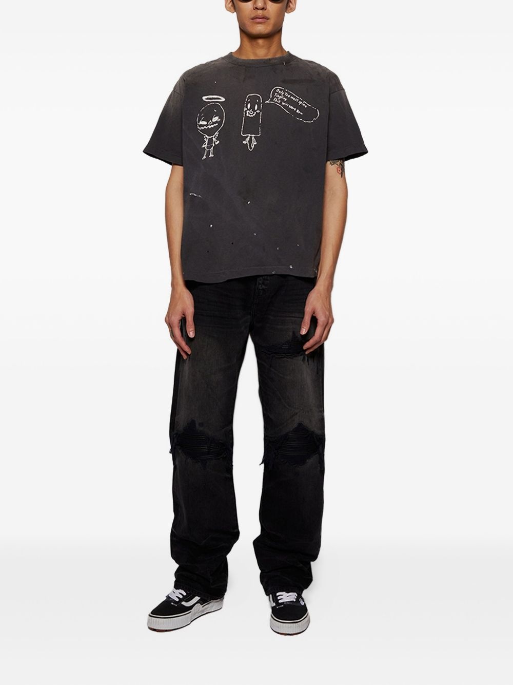 cartoon-print T-shirt - 2