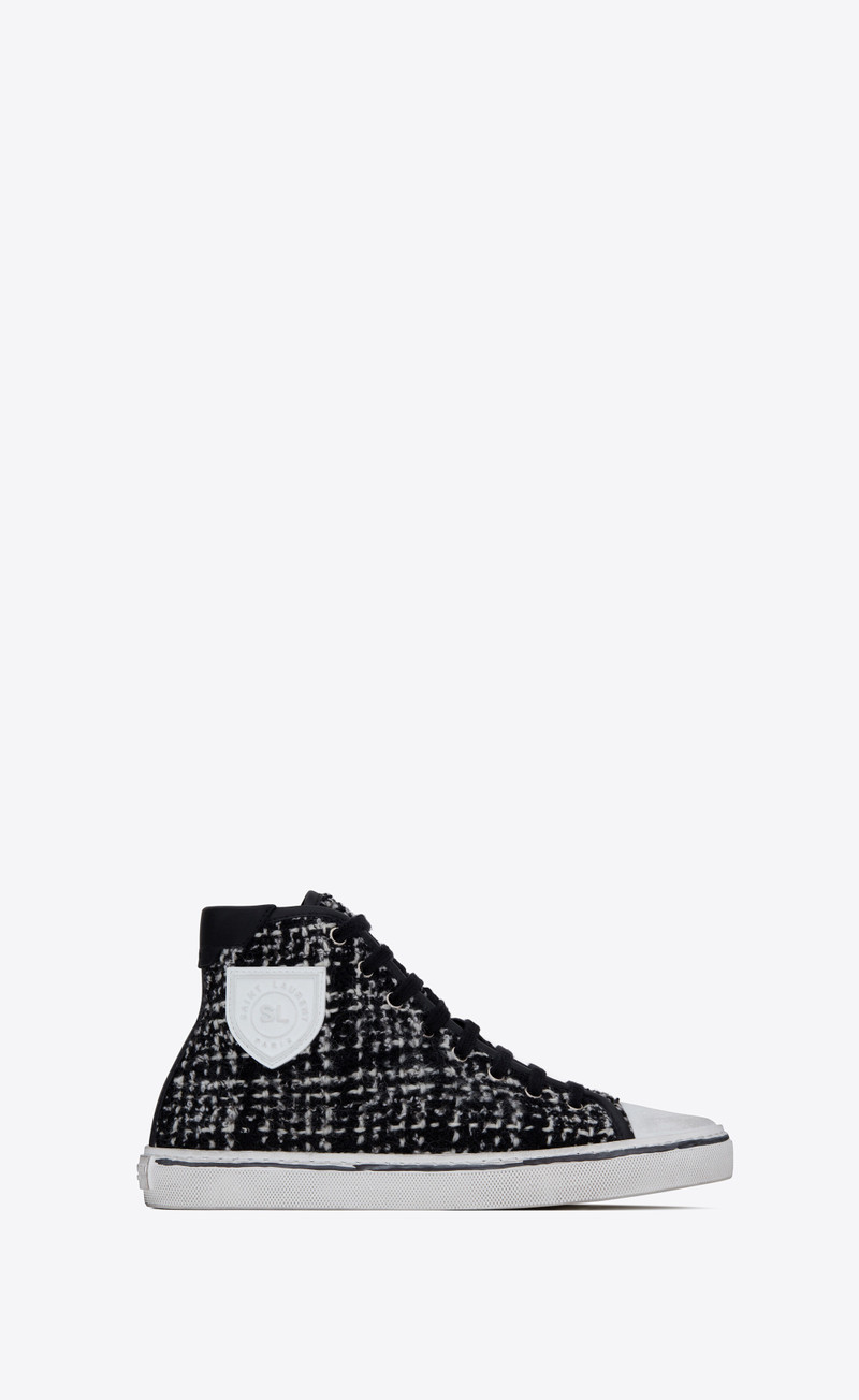 bedford sneakers in tweed and leather 1