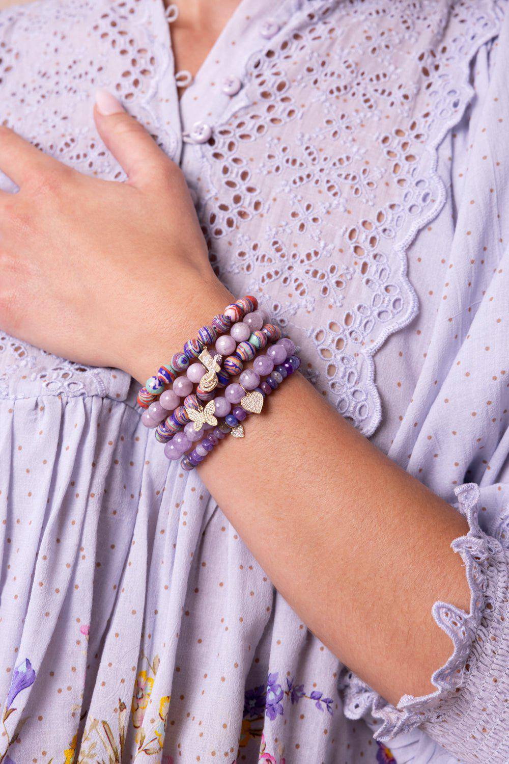Butterfly Bead Charm Bracelet - 2