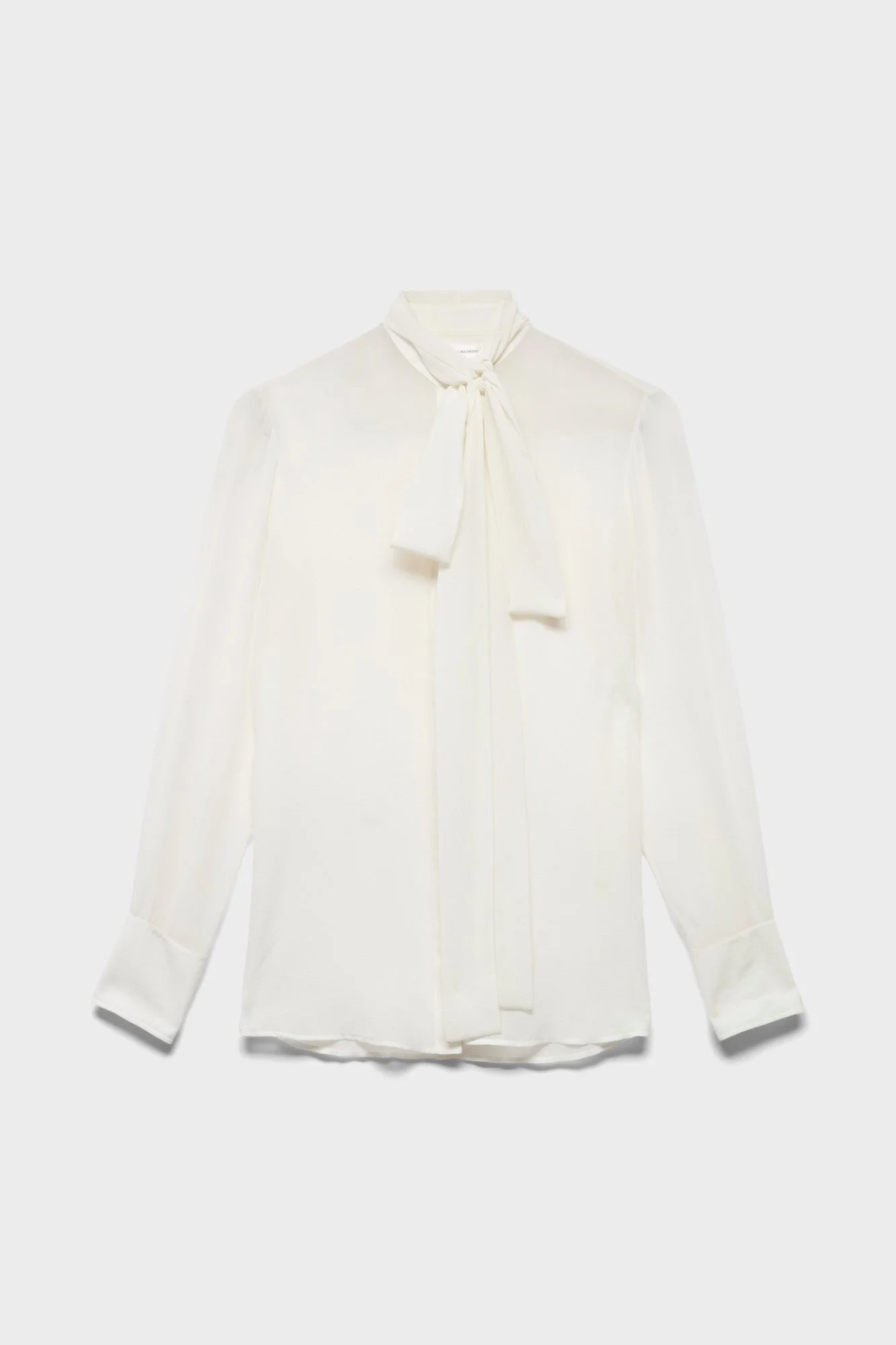 LONG SLEEVE BOW SHIRT in Silk - 1
