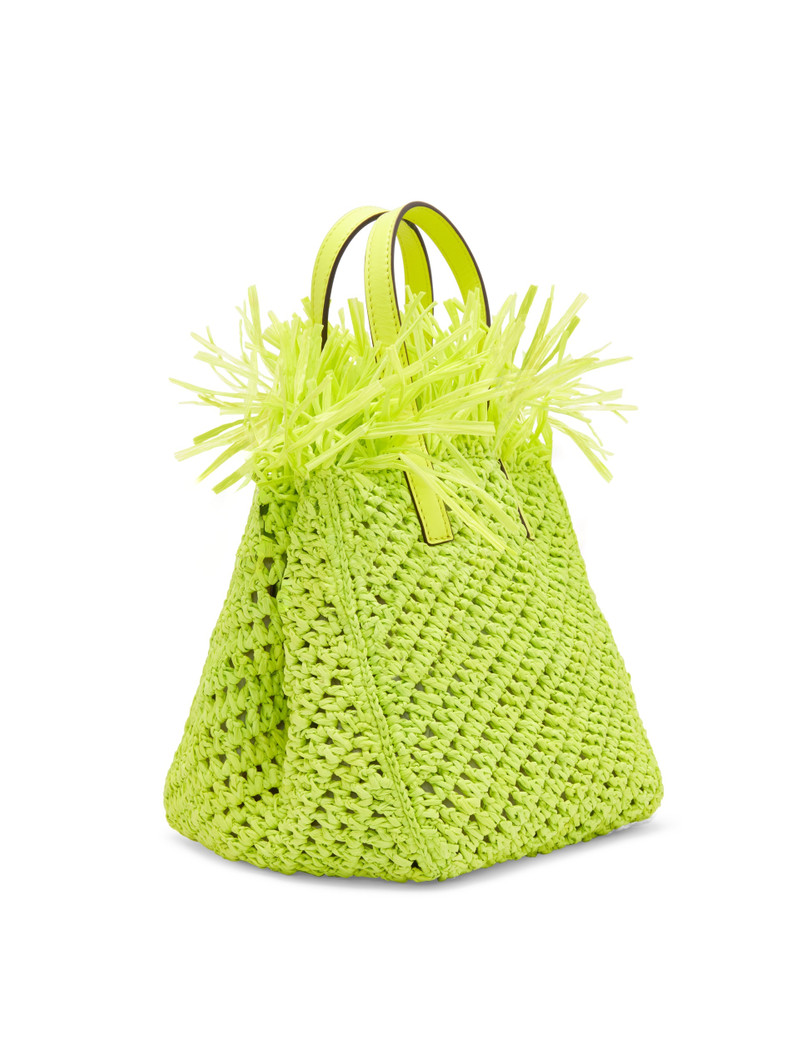 SMALL RAFFIA CROCHET SQUARE TOTE 3