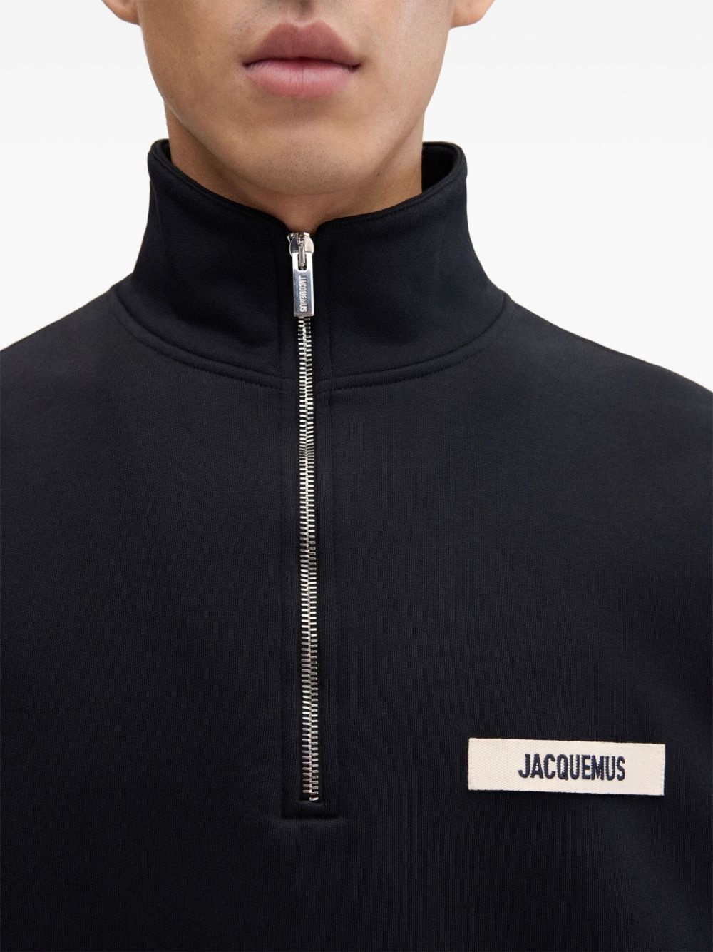 half-zip logo-patch sweatshirt - 4