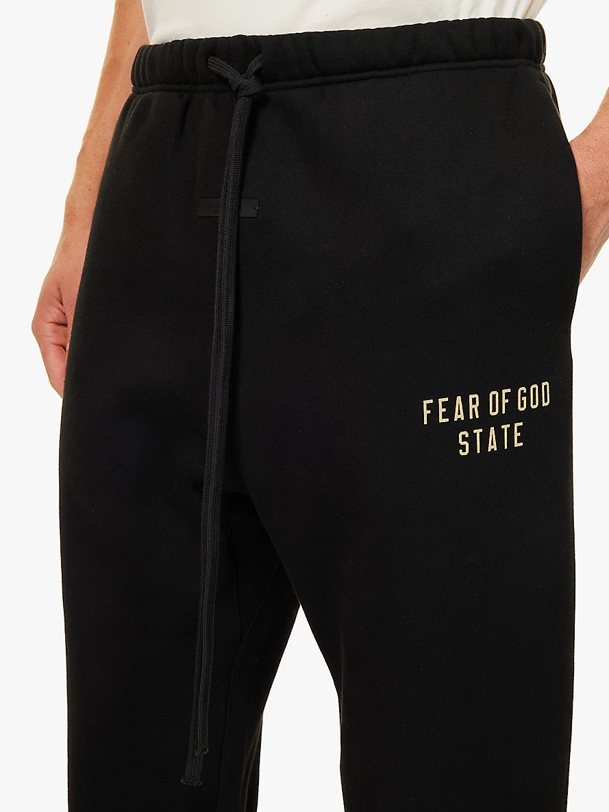 Relaxed-fit brand-patch cotton-blend jersey jogging bottoms - 5