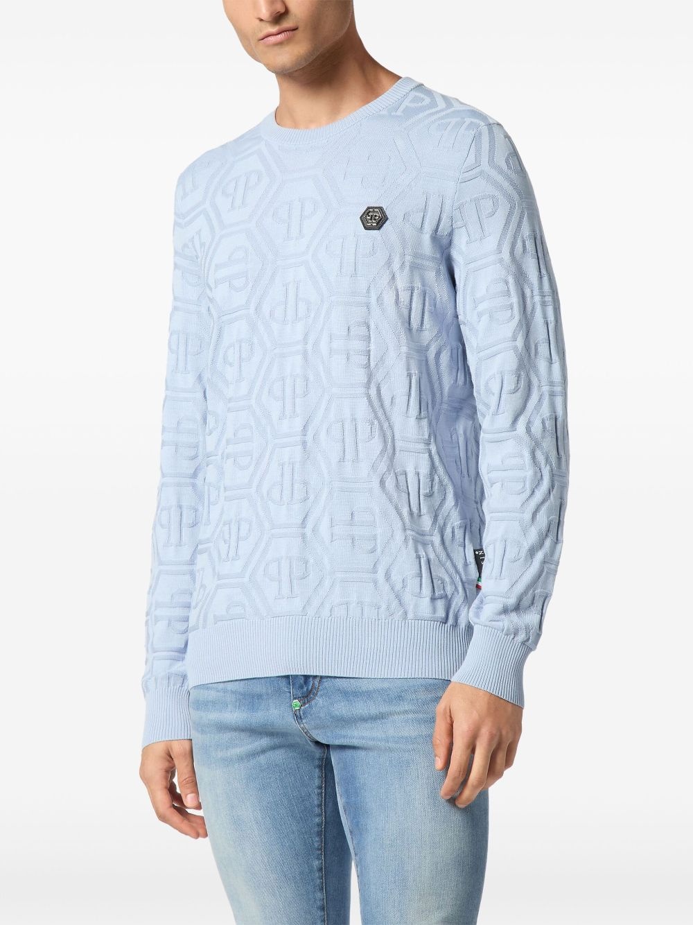 monogram-jacquard jumper - 3