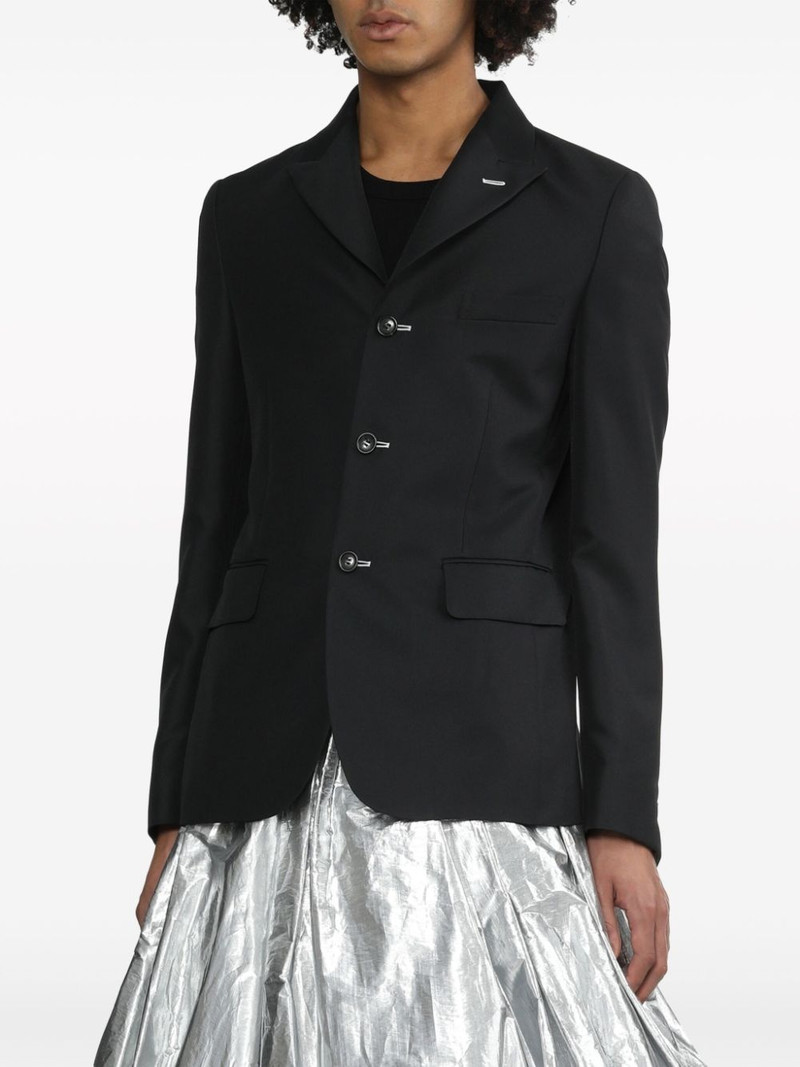 BLACK COMME des GARÇONS layered single-breasted blazer outlook