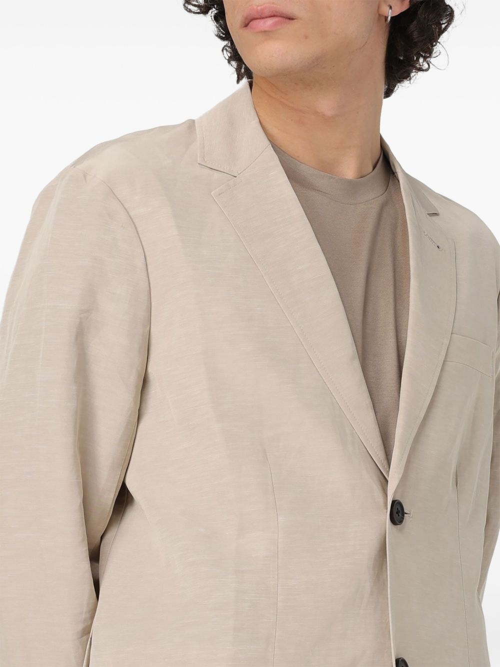 slub-textured blazer - 4