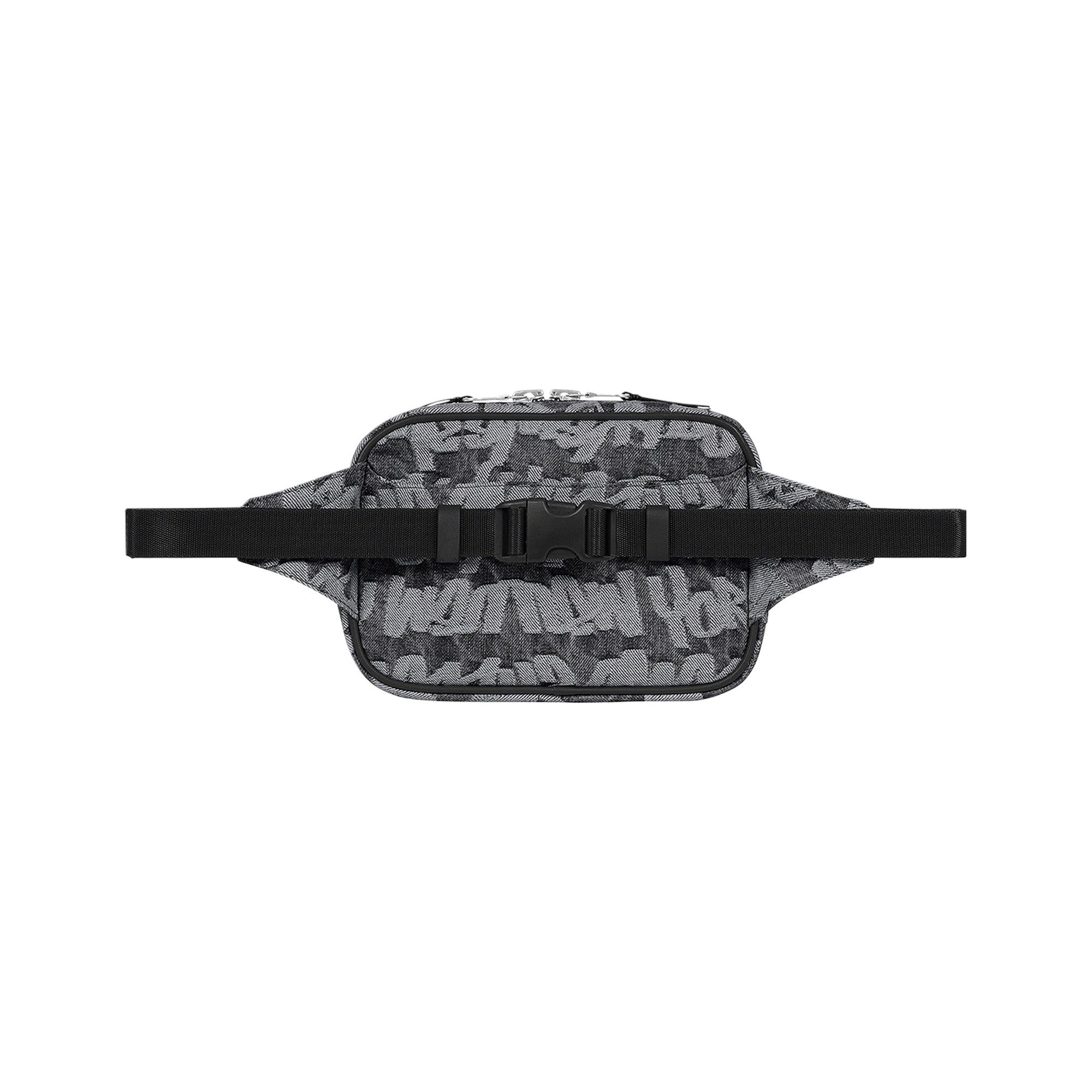 Supreme Fat Tip Jacquard Denim Waist Bag 'Black' - 2