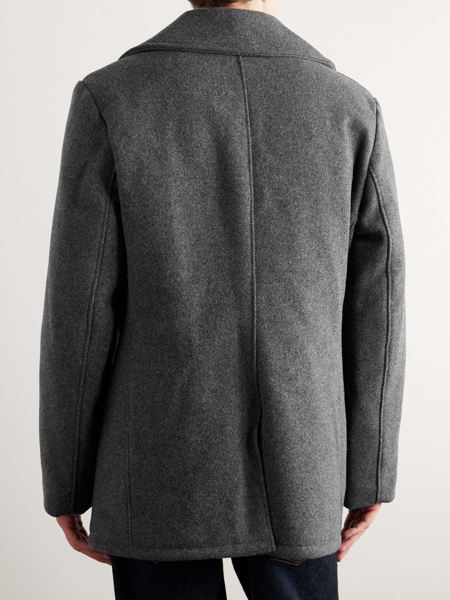 Melton Wool-Blend Peacoat - 4