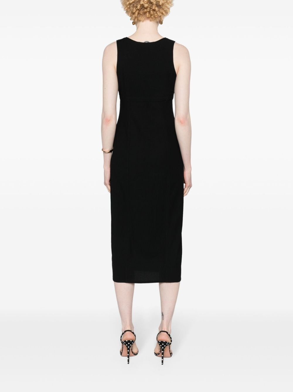 bow-detail midi dress - 4