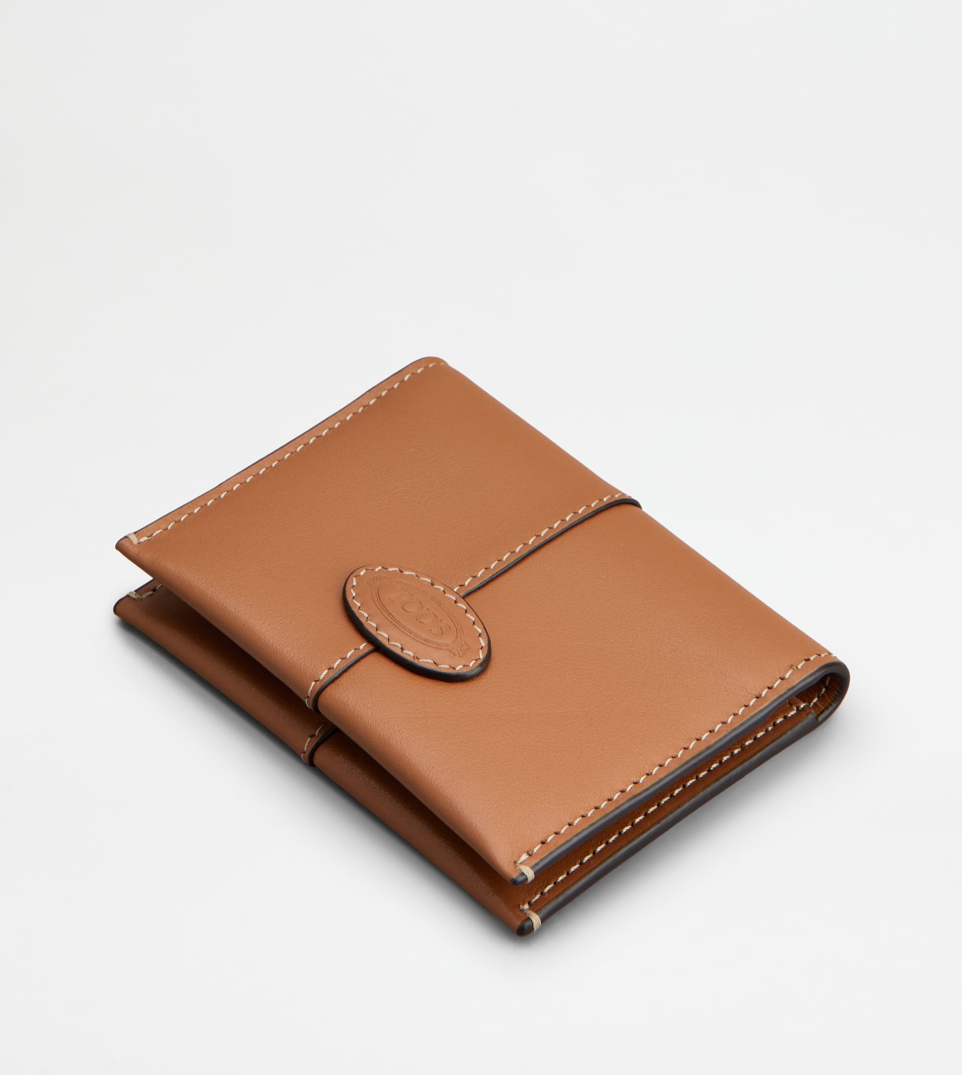 CARD HOLDER IN LEATHER - BROWN - 3