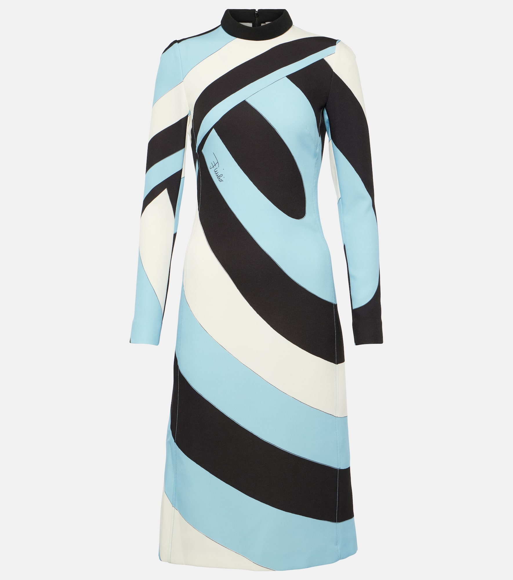 Printed jersey midi dress - 1